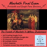 Macbeth Summative Exam: Google Form and Doc Versions