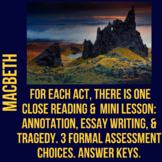 Macbeth- Supported Alternative Assignments by Act - Focuse