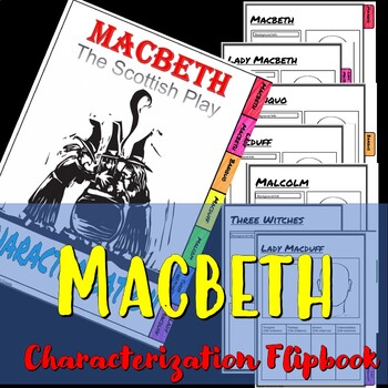 Preview of Macbeth : The Scottish Play Characterization Flipbook