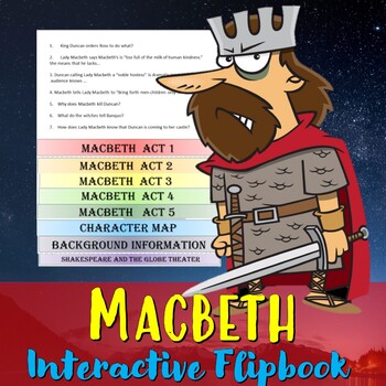 Preview of Macbeth: The Scottish Play- Interactive Flipbook Study Guide