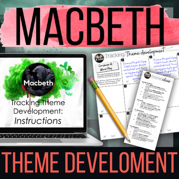 Preview of Macbeth Theme Lesson and Analysis a Tracking Theme Development Activity