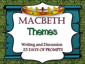 Preview of Macbeth Themes: 25 Days of Writing and Discussion Prompts