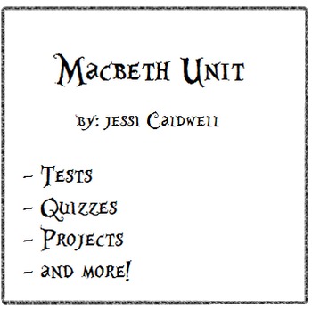 Preview of Macbeth Unit Plan