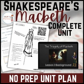 Preview of Macbeth Unit Plan - Complete Unit - 13 Lessons