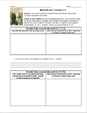 Macbeth Worksheets with Double-Entry Journals and Guiding 