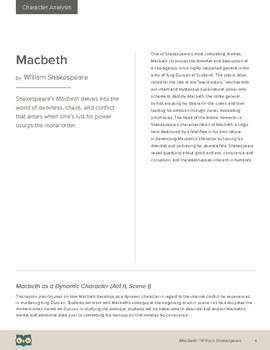 Macbeth as a Dynamic Character (Act II, Scene i) Lesson Plan by Owl ...