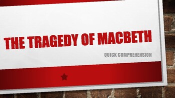 Preview of Macbeth - quick comprehension