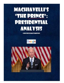 Preview of Machiavelli's The Prince and the Biden Presidency (Common Core)