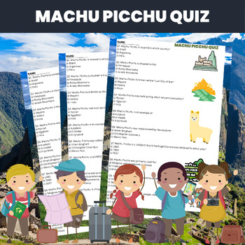 Preview of Machu Picchu Incas Quiz | Ancient World History & Geography Quiz