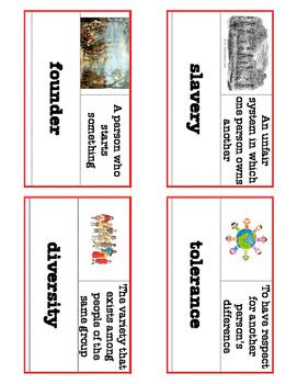 Preview of McGraw-Hill Three Worlds Meet Unit 2 Vocabulary Words with Definition & Visuals