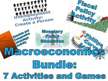 Preview of Macroeconomics Activity Bundle - 7 engaging activities and games