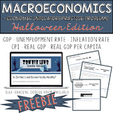 Macroeconomics Economic Indicators | Halloween | GDP | Sel