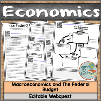 Preview of Macroeconomics Federal Budget Webquest