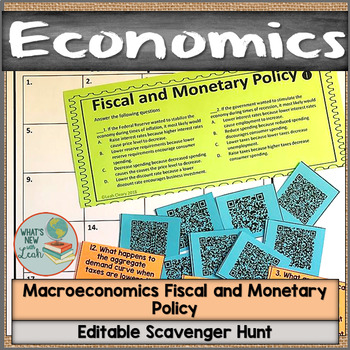 Preview of Macroeconomics Fiscal and Monetary Policy Scavenger Hunt