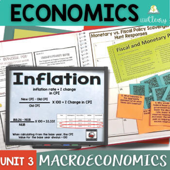 Preview of Macroeconomics Interactive Notebook Unit with Lesson Plans
