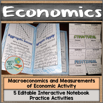 Preview of Macroeconomics Measurement of Economic Activity Practice Activities