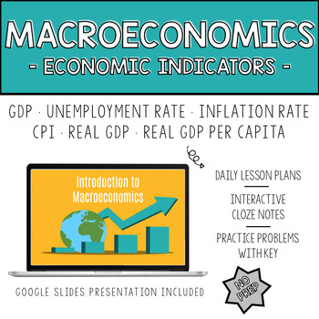 Preview of Macroeconomics Notes | Economic Indicators | GDP | Inflation Rate | Practice