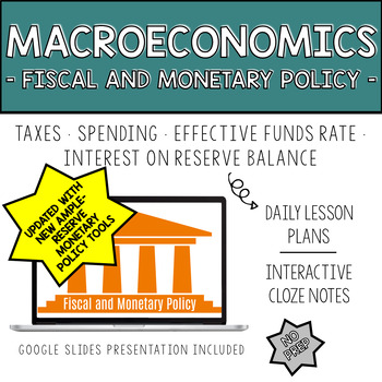 Preview of Macroeconomics Notes | Fiscal and Monetary Policy | Federal Reserve | Slides