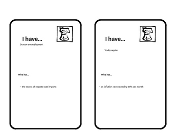 Preview of Macroeconomics Unit 2 Vocab looping cards