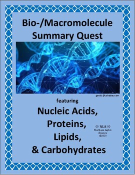 Preview of Macromolecule Summary Quest (Proteins, Carbs, Lipids, Nucleic Acids)