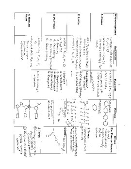 Preview of Macromolecule Teacher Note Chart