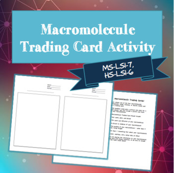 Preview of Macromolecule Trading Card Activity (MS-LS1-7, HS-LS1-6)