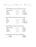 Macromolecule Worksheet / Quiz (includes key)