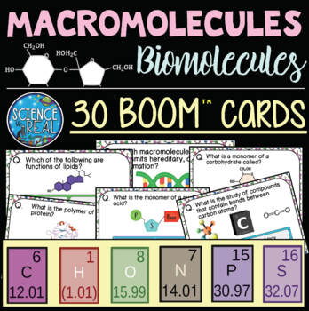 Preview of Macromolecules Biomolecules Boom Cards