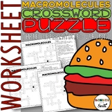 Macromolecules (Biomolecules) Crossword Puzzle Activity wi