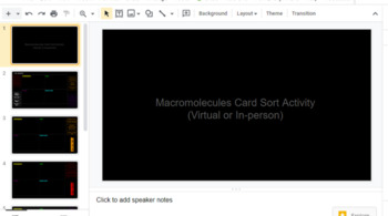 Preview of Macromolecules Card Sort (Digital)