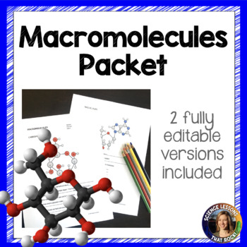 Macromolecules Review Packet by Science Lessons That Rock | TpT