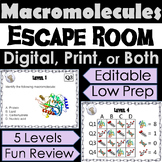 Macromolecules Activity: Biology Digital Escape Room Scien