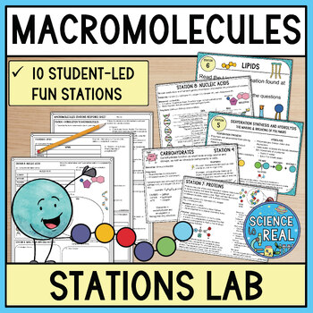 Preview of Macromolecules Stations Lab - Student Led Stations Lab Activity