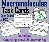 Macromolecules Task Cards/ Carbon Compounds: Carbohydrates