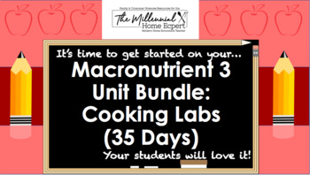 Preview of Macronutrient Bundle: 3 Units (Carbs, Fats, Protein) 35 Days