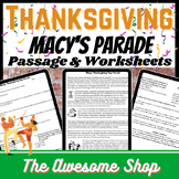Macy's Thanksgiving Parade History Reading W/Worksheet Eme