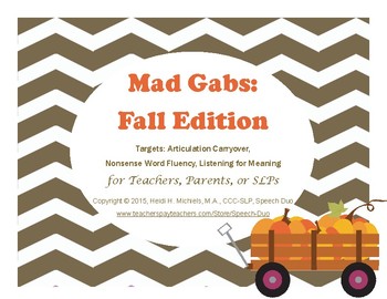 Preview of Mad Gabs: Fall Edition