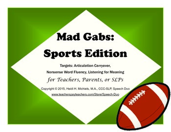 Preview of Mad Gabs: Sports Edition