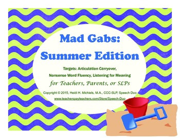 Preview of Mad Gabs: Summer Edition