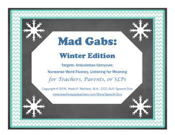 Preview of Mad Gabs: Winter Edition