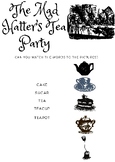 Mad Hatter's Tea Party Vocabulary Matching Worksheet