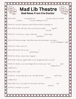 Preview of Mad Lib Theatre- Bad News from the Doctor
