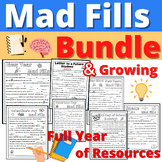 Mad Fills Bundle Writing and Trivia Activities Back to Sch