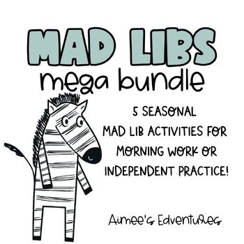 Preview of Mad Libs Game Growing Bundle | Language Arts Games
