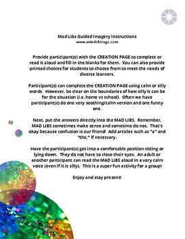 Mad Libs Guided Imagery And Mindfulness By Mind Chicago Tpt