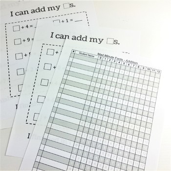Mad Minute Addition, Fact Fluency Worksheets by Circle Time with Miss Fox