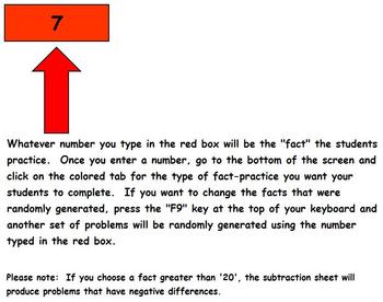 Preview of Mad-Minute Math Facts Practice (30 Targeted Problems)