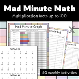 Mad Minute - Multiplication Facts up to 100 - Math Activit
