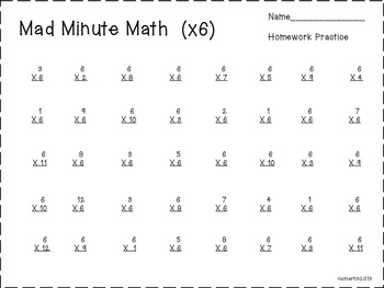 Mad Minute Multiplication Math / Ice Cream Celebration | TpT