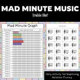 Mad Minute Music - Treble Clef Notes - Daily Activity - Im